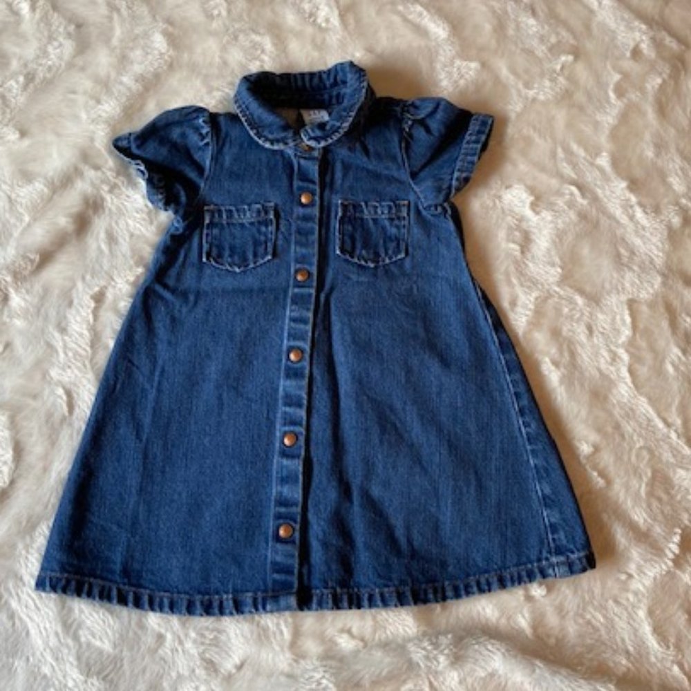 Baby Gap Vintage Blue Denim Dress Size 2